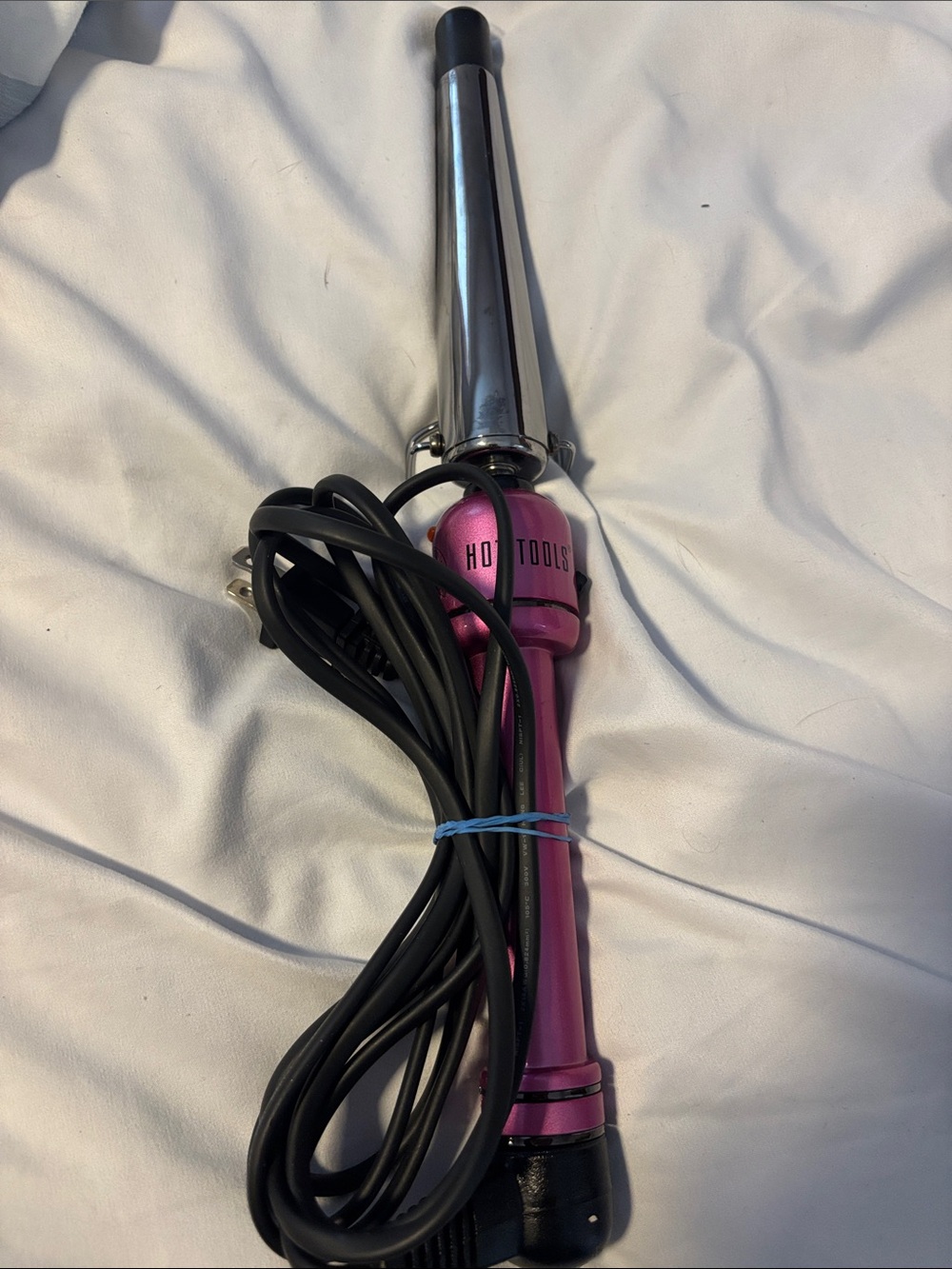 Hot Tools Pink Tapered Curling Wand